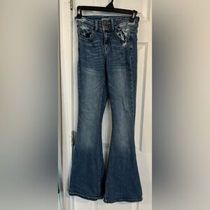 Bridge by Gly Womens Mid Rise Flare Jean Size 24